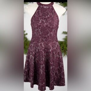 Le Chateau Dress in Deep Purple Lace